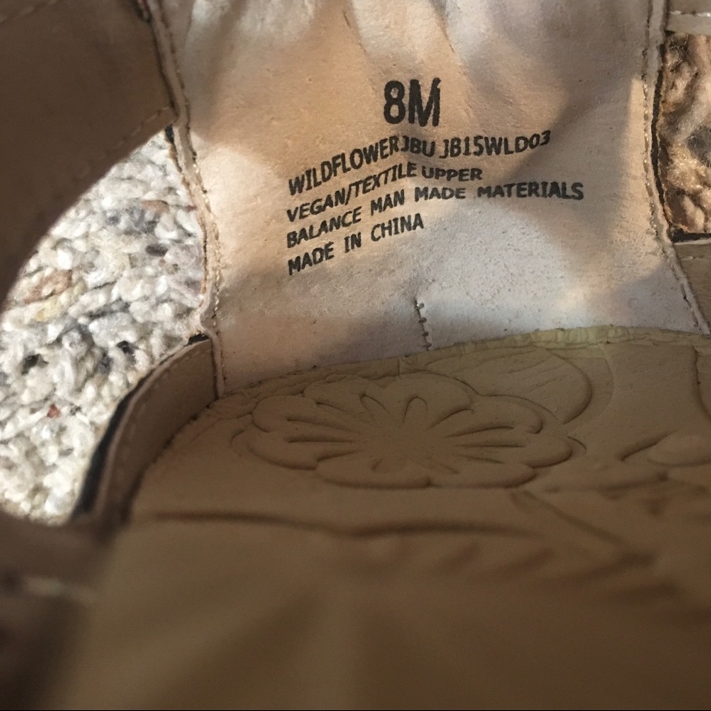 JBU Wildflower Vegan Textile Comfort Shoes Size 8 - Picture 9 of 9